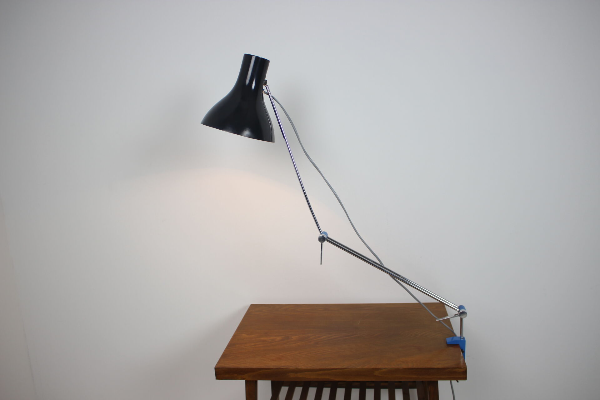 Mid-century work adjustable table lamp designed by Josef Hůrka for Napako, 1960's.