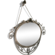 Miroir en fer forgé battu brossé