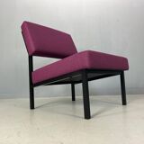 Gijs Van Der Sluis Eggplant colored Lounge Chair model 36 ZA, 1961