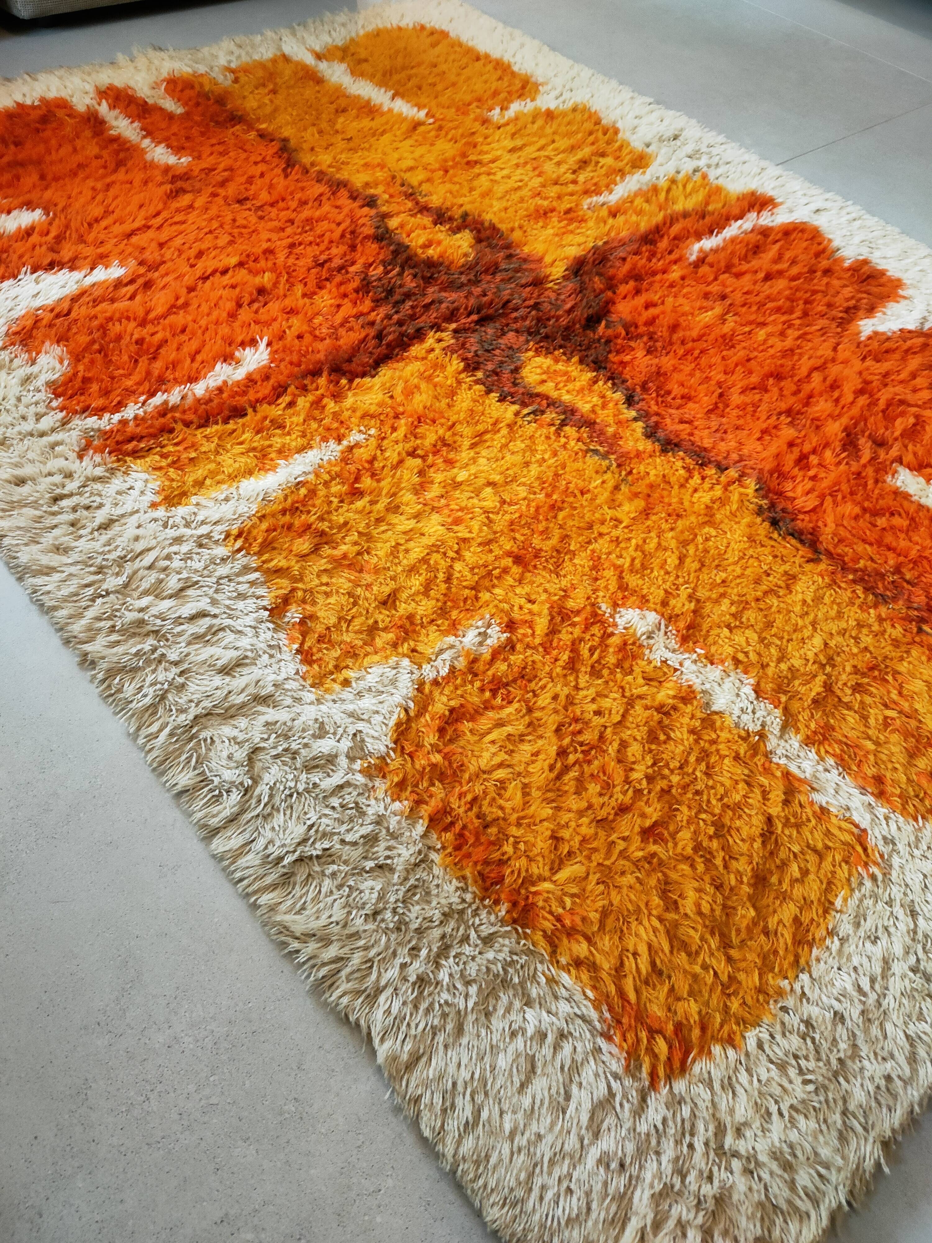 Vintage Scandinavian carpet Hojer Eksport 1970