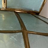 Suspension lampshade in bluish mother-of-pearl 1950