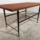 Coffee table steel and brass 1950