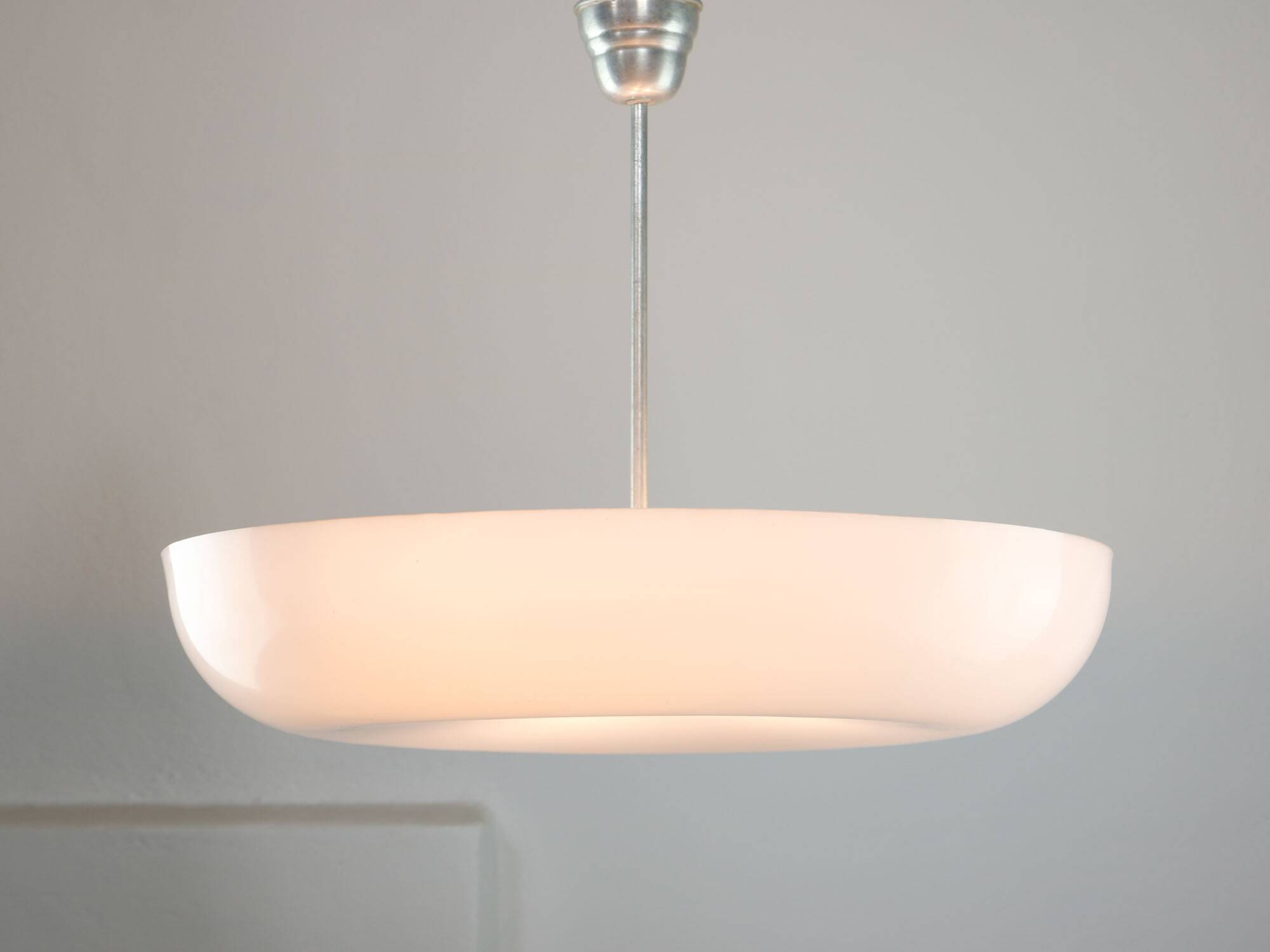 Space Age Italian Plexiglass and Brass Chandelier, 1970s