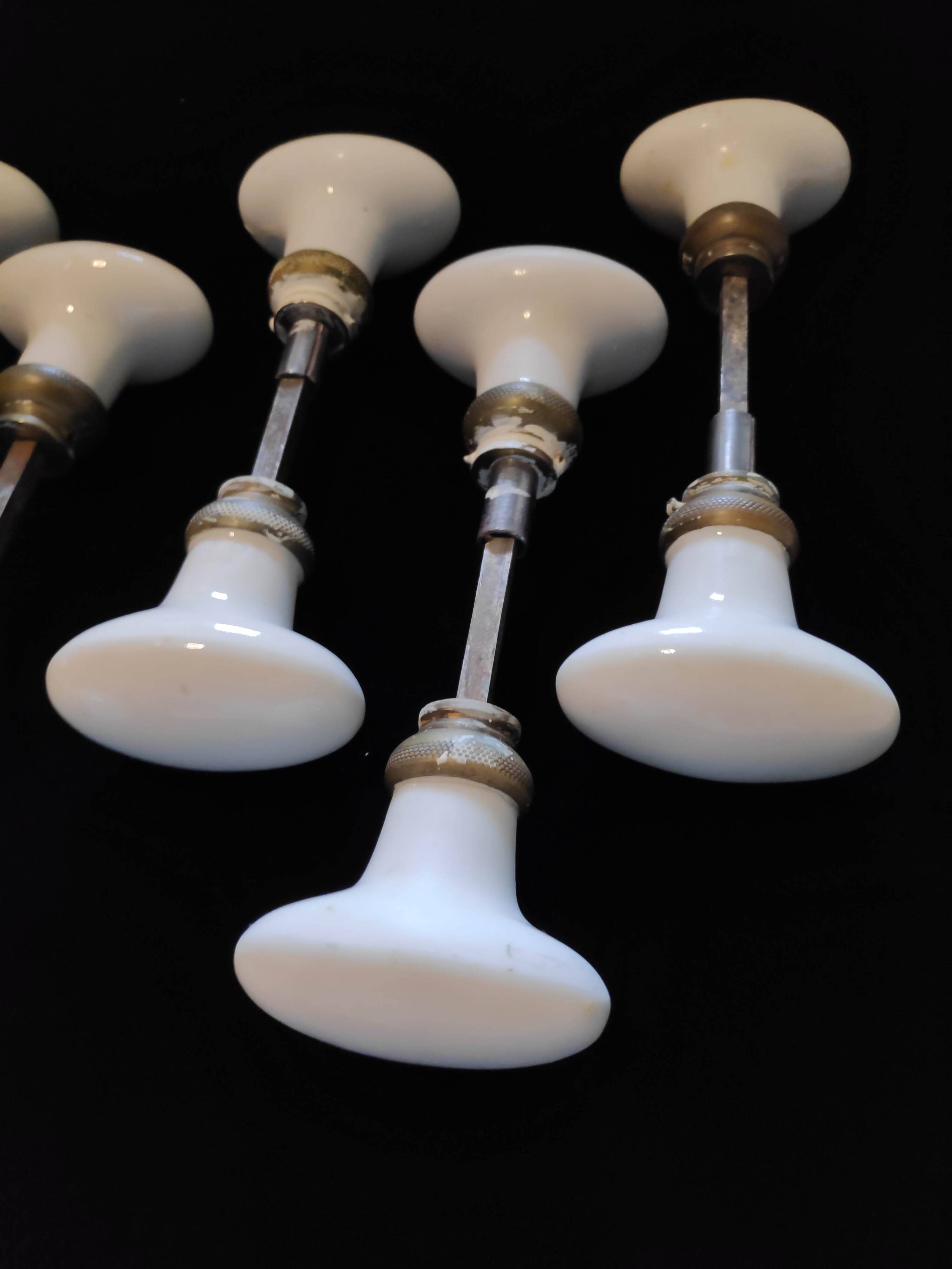 Set of 5 pairs of porcelain handles (B-0017)