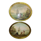 Pair of oval marines signed 19th