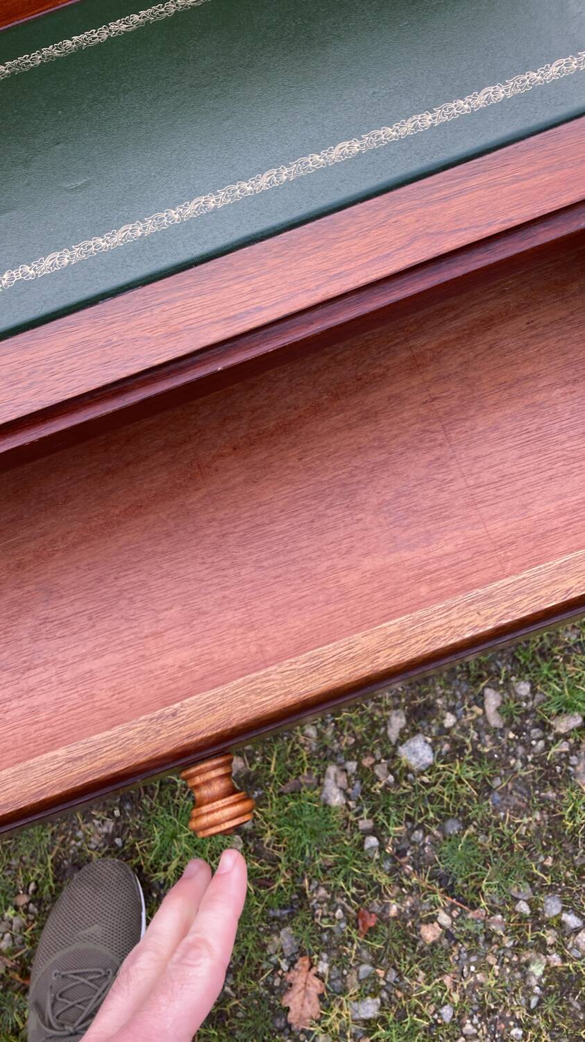 Secrétaire bois cuir