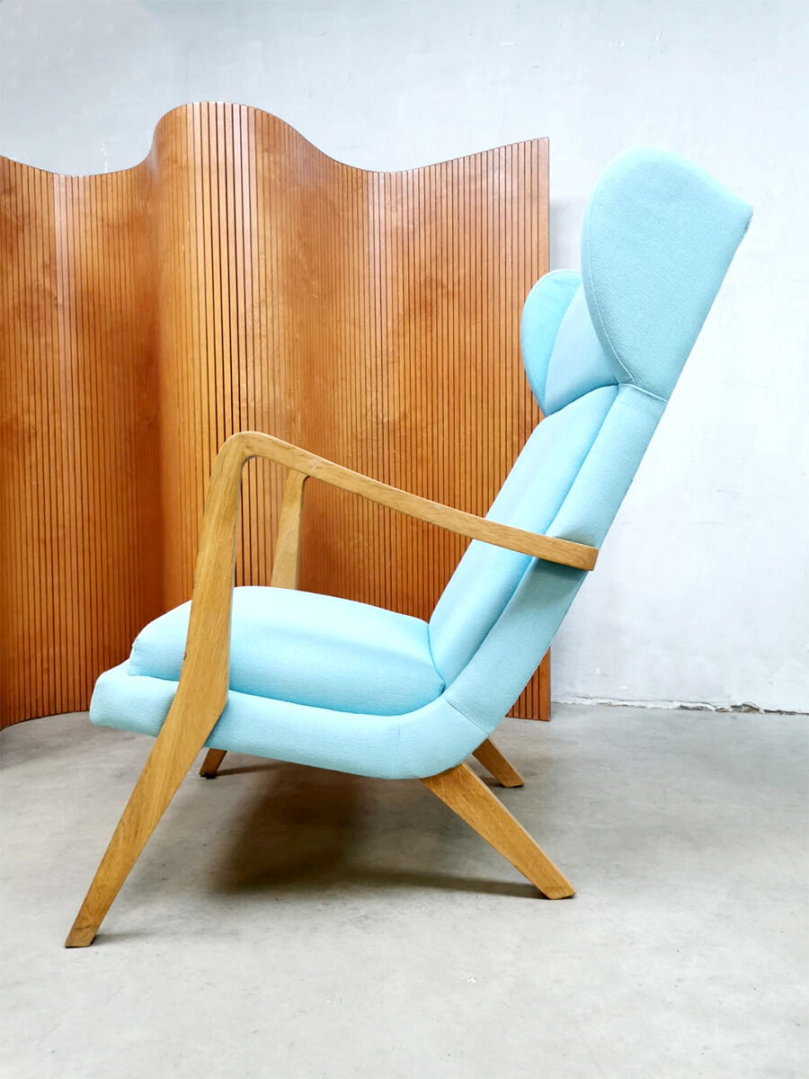 Vintage Danish design wingback arm chair