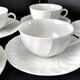 6 tea or coffee cups in Limoges porcelain by Bernardaud & Co.