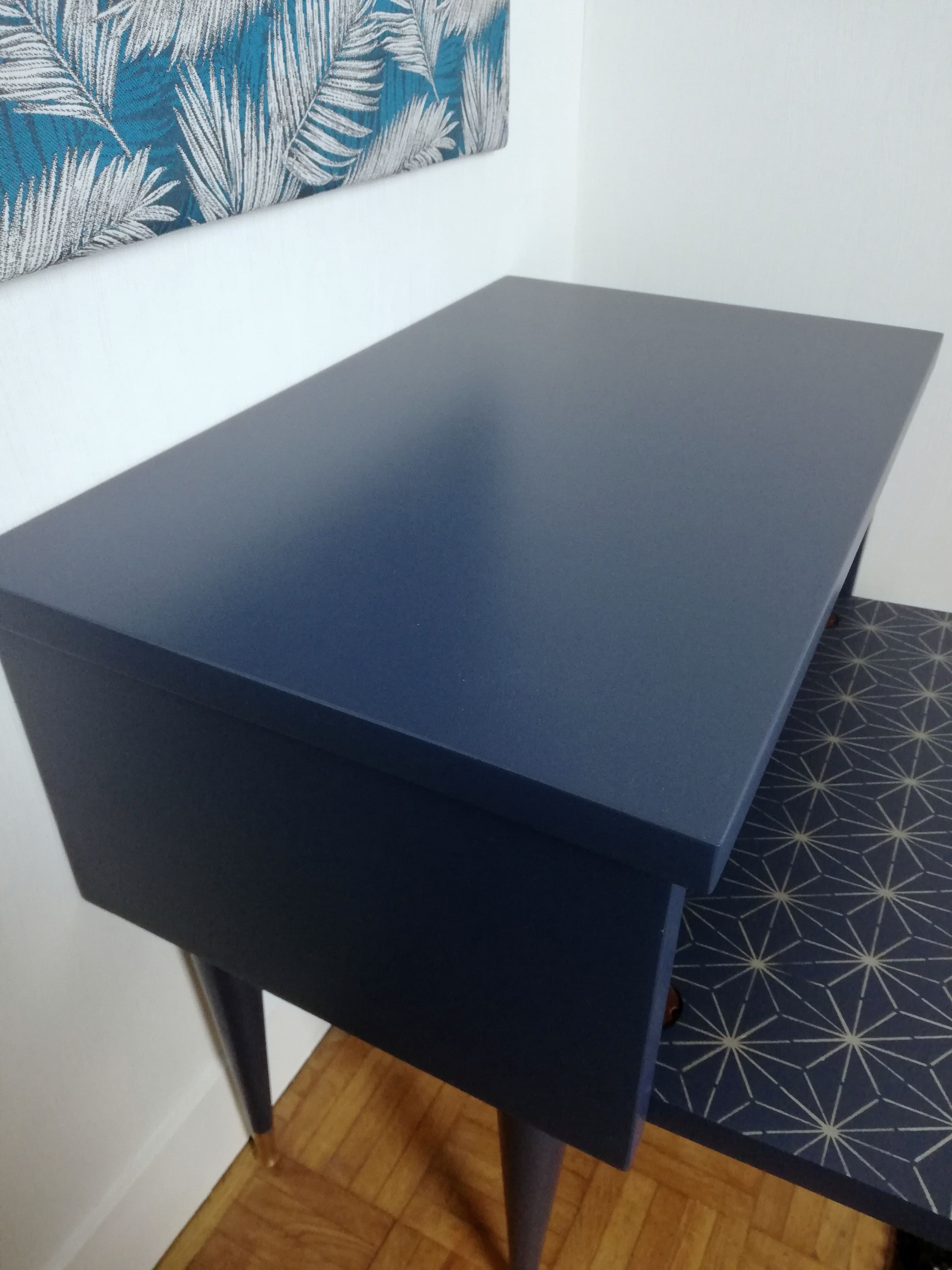 Bedside 60s blue night