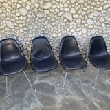 4 DSX chairs, fiberglass, Charles & Ray Eames for Herman Miller 1980