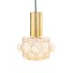 Mid-Century Modern Amber Bubble Glass Ceiling Light by Helena Tynell for Limburg, Germany, 1960s