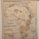 Old geography map school map 1960