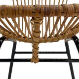 Rattan chair by Dirk van Sliedregt Rohe Noordwolde 1960 in the Netherlands