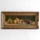 Old oil painting still life Flemish fruits