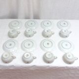 Set of 8 cups with Bavaria porcelain saucers stamped dimension: height -5cm- D -9.5cm