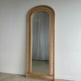 Rattan foot mirror with braces H:2m