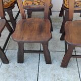 6 vintage brutalist chairs from the 1950s.