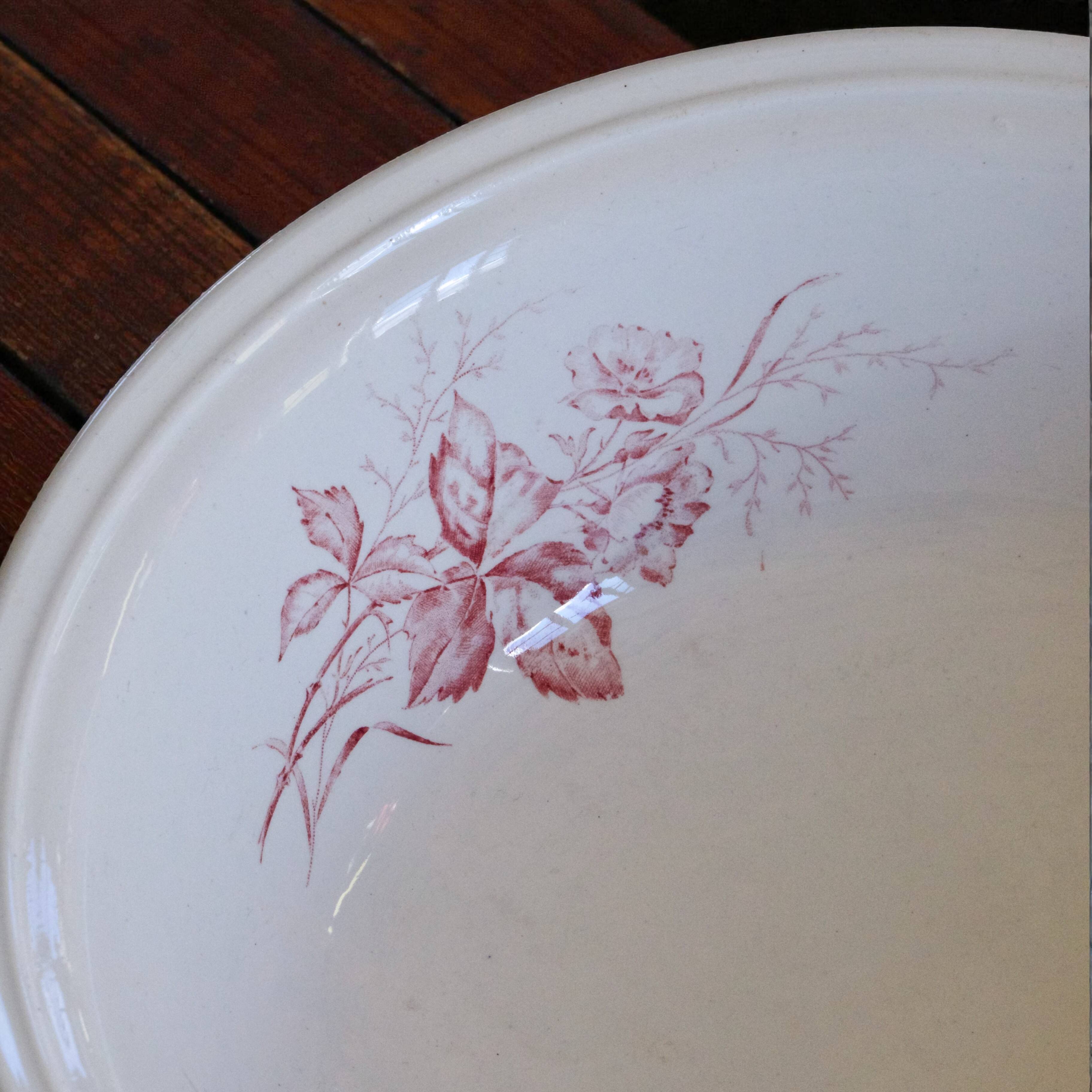 Large salad bowl, 19th century, ironstone, Imperial Bonn.