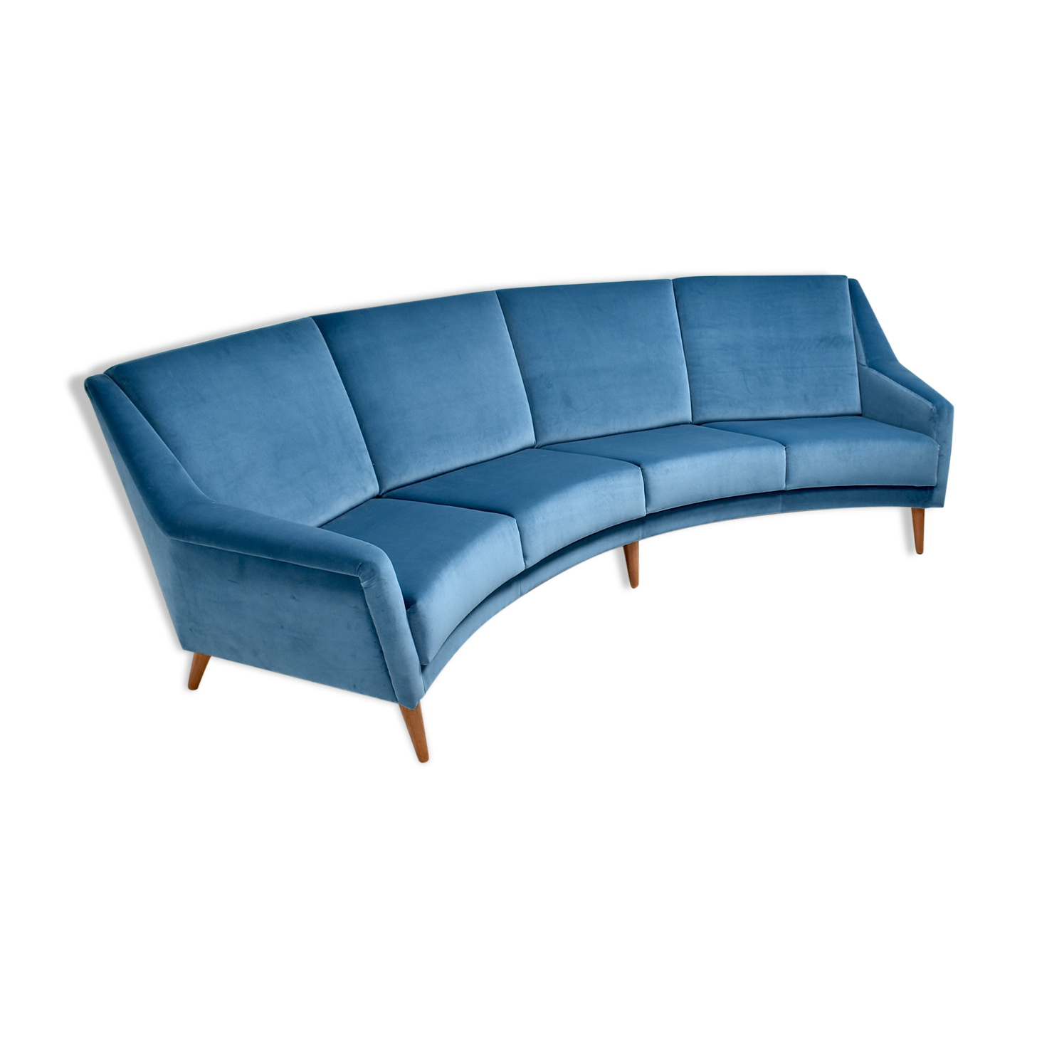 Curved Italian sofa 1950