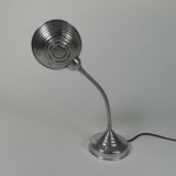 Aluminum vintage desk lamp with bending rod, 1950s