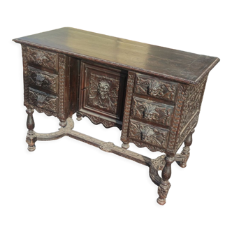 Bureau Mazarin en noyer époque XIXe siècle