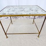 Table en bronze et miroir vieilli Maison Bagues