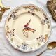 Vintage earthenware plate bird Cléry LONGCHAMP 1930