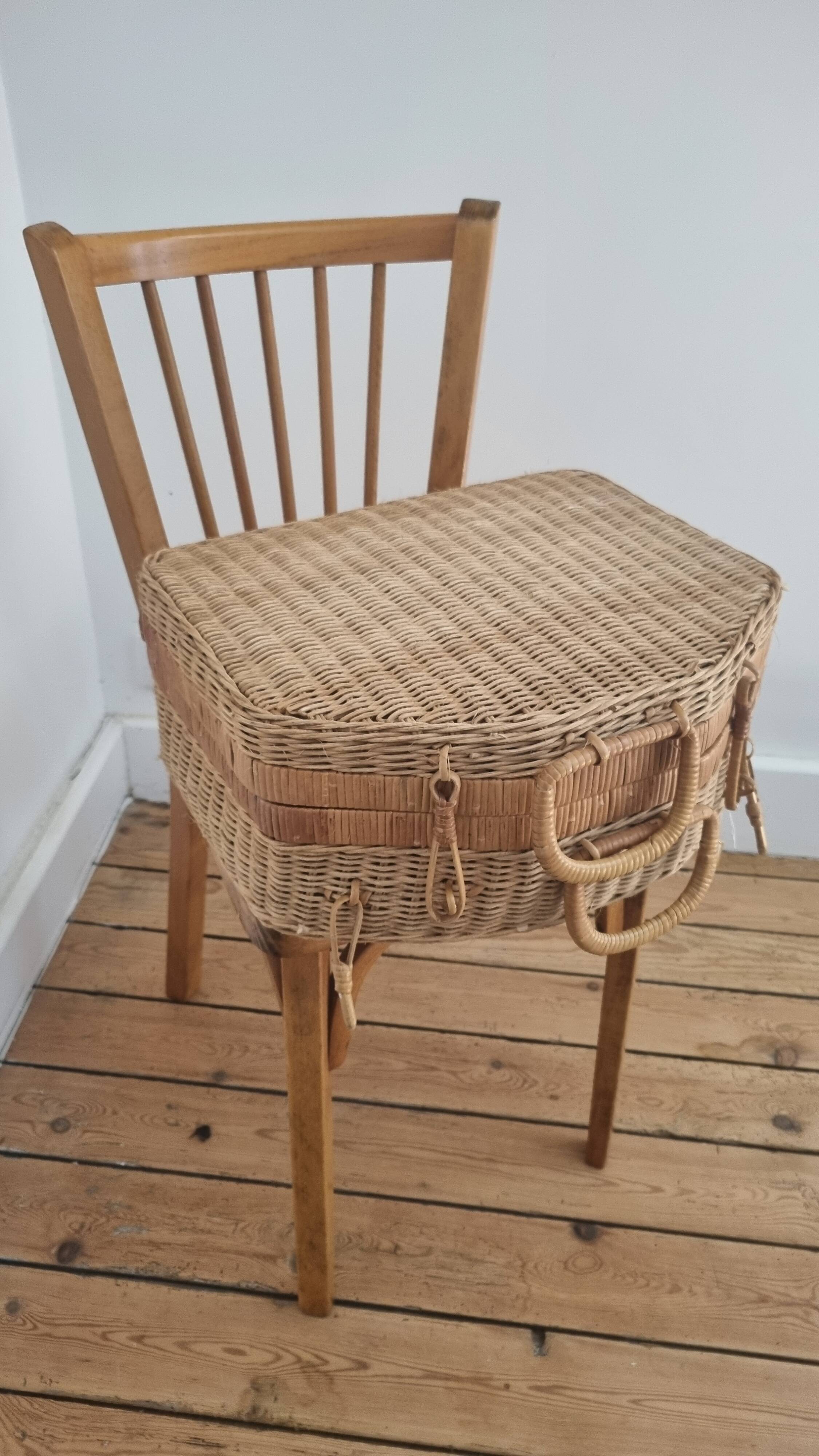 Vintage wicker basket