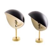 Pair wall lamps shell black