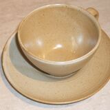 CNP Village stoneware cups and sub-cups