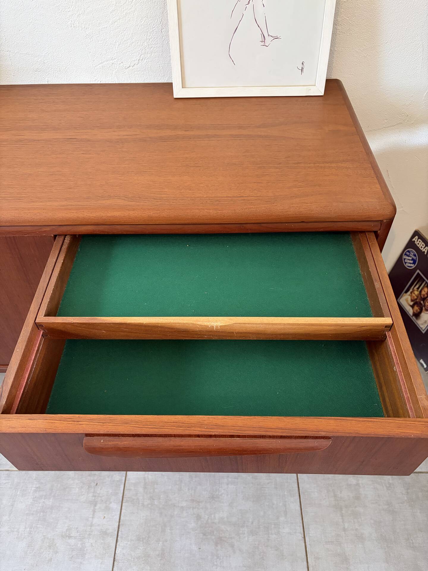 Vintage teak enfilade from the 1960s.
