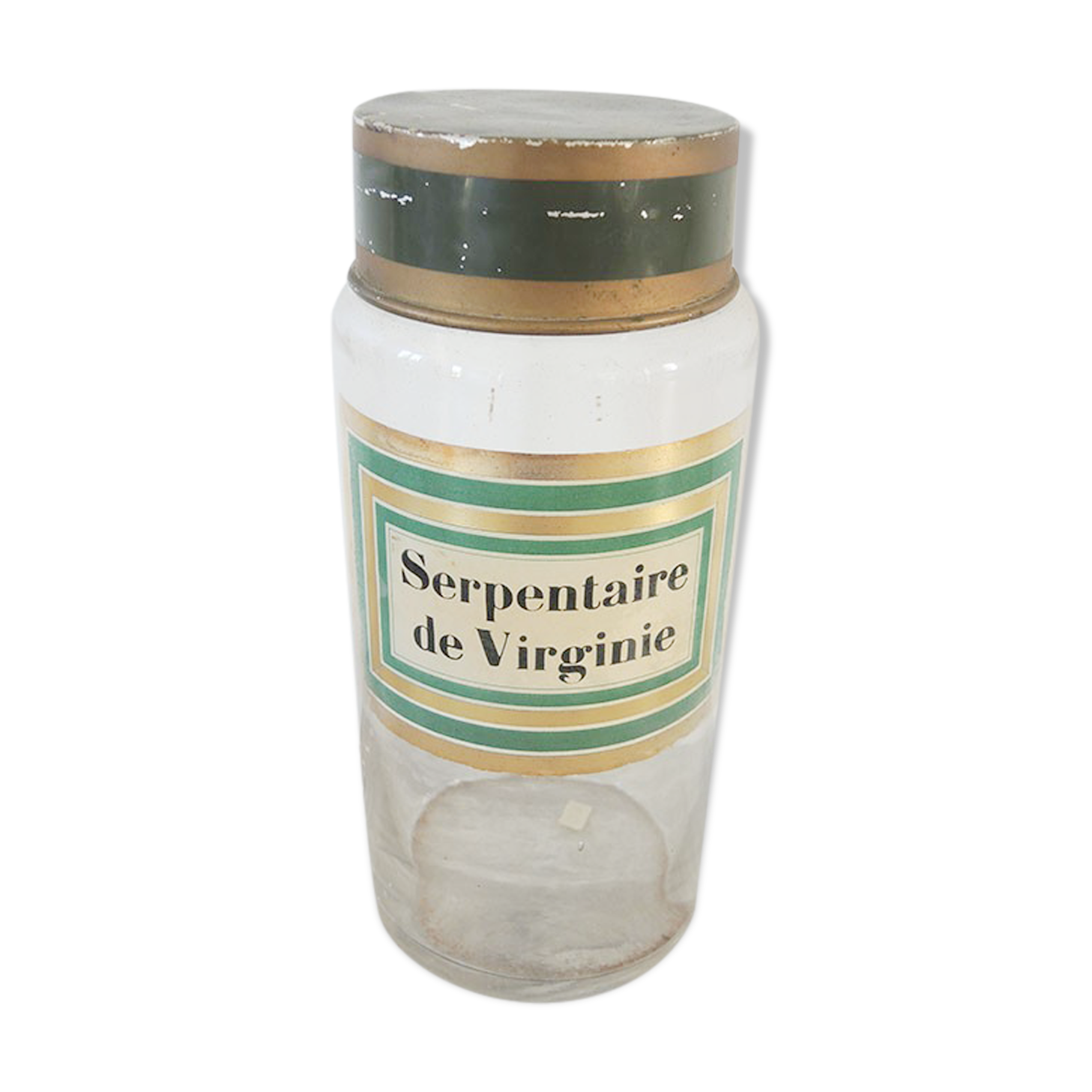 Old Pharmacy Pot / Virginia Snake Apothecary Bottle