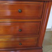 Cherrywood chest of drawers with ogee – 4 drawers – 80s – Louis Philippe style