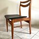 Set de 5 chaises scandinaves teck et skaï