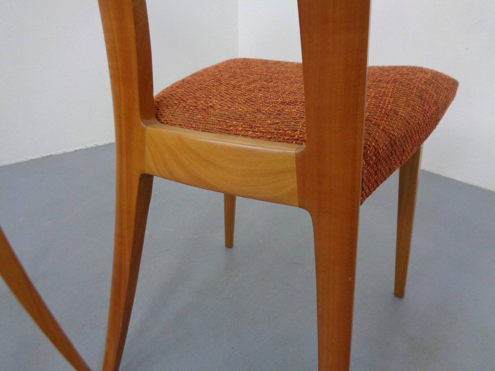 Cherry wood chairs by Ernst-Martin Dettinger, Germany, 1960s, set of 2.