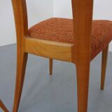 Cherry wood chairs by Ernst-Martin Dettinger, Germany, 1960s, set of 2.