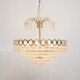 Vintage Italian Crystal and Golden Metal Chandelier, 80s