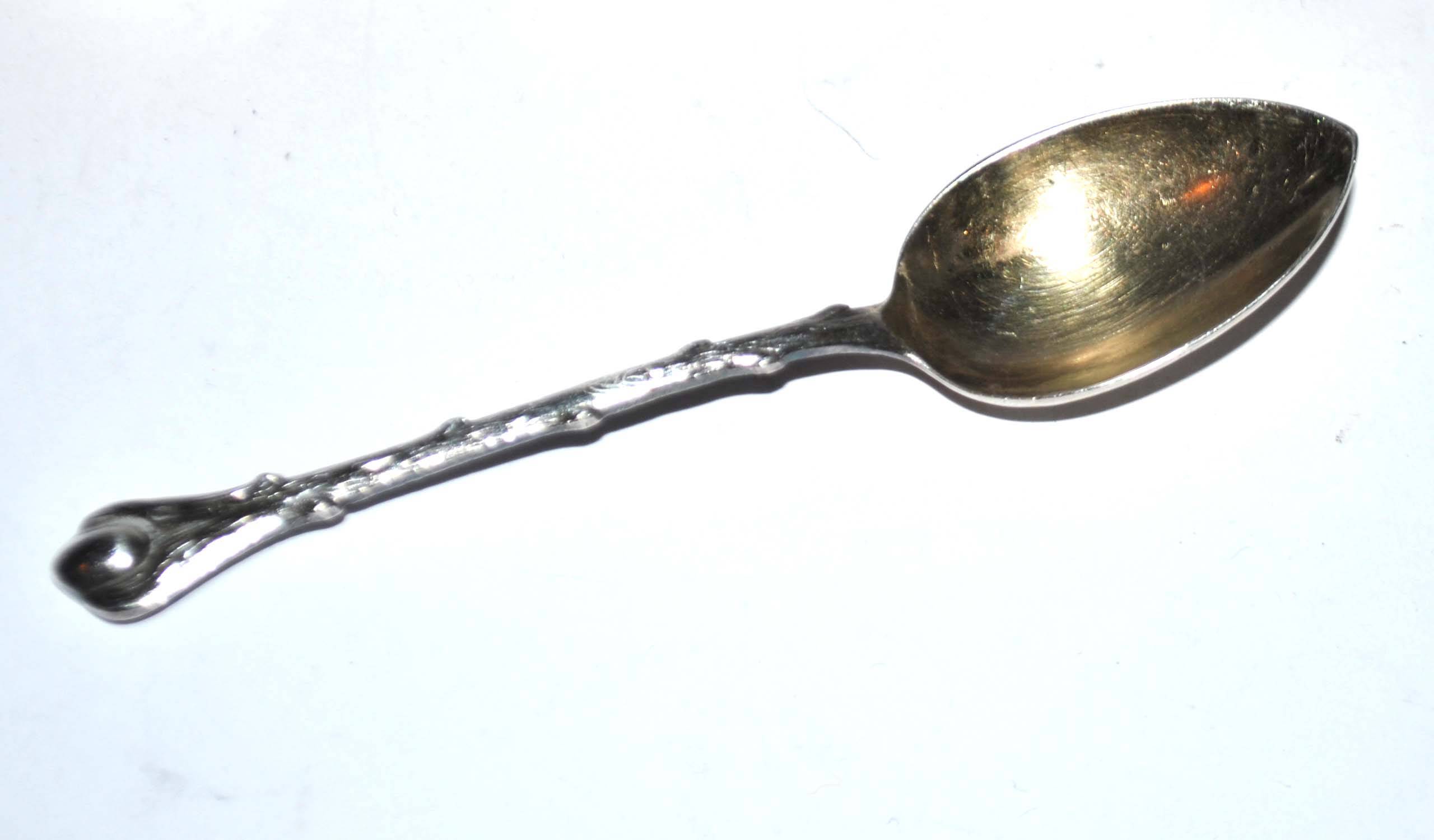 Set of 6 mocha coffee spoons in silver metal RENEKA coffee bean