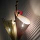 Pair of wall lamps metal perforated color, France 1950
