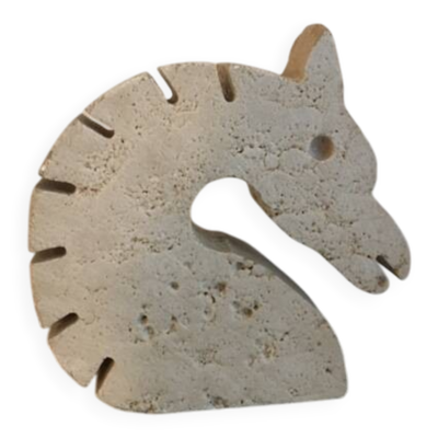 Cheval travertin Enzo Mari pour Fratelli Mannelli 1970