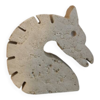 Enzo Mari travertine horse for Fratelli Mannelli 1970