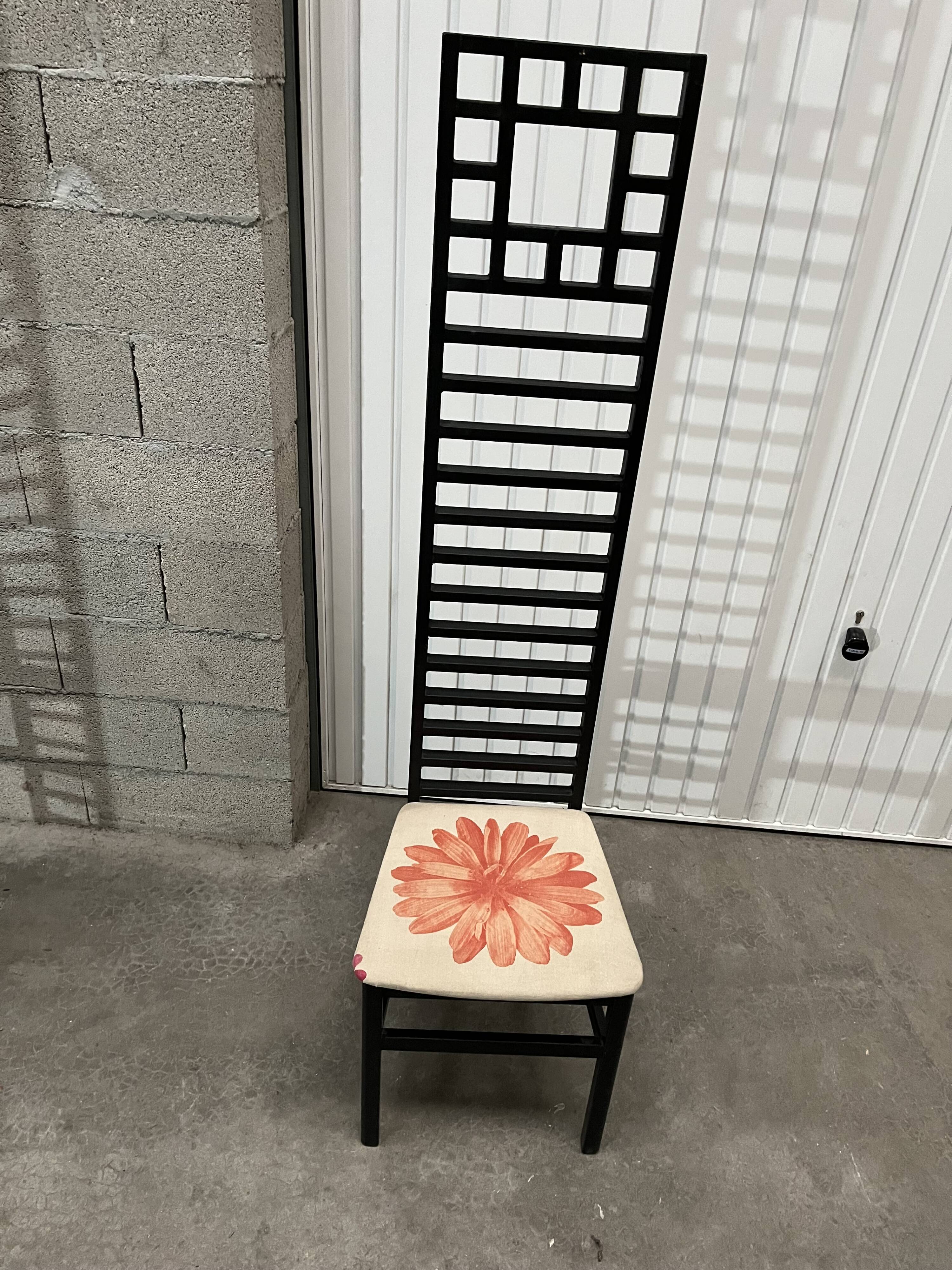 series of 4 80s/90s mackintosh style chairs