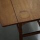 Modern Danish folding side table in solid oak, mid-20th century.