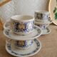 Set of 4 Villeroy & Boch cups and saucers - vintage