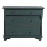Antique painted pine chest of drawers – European rustic green chest of drawers – circa 1900