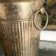 Patinated silver metal champagne bucket