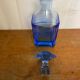 Estelle Antique Colored Whisky/Liqueur Decanter + Blue Crystal Stopper