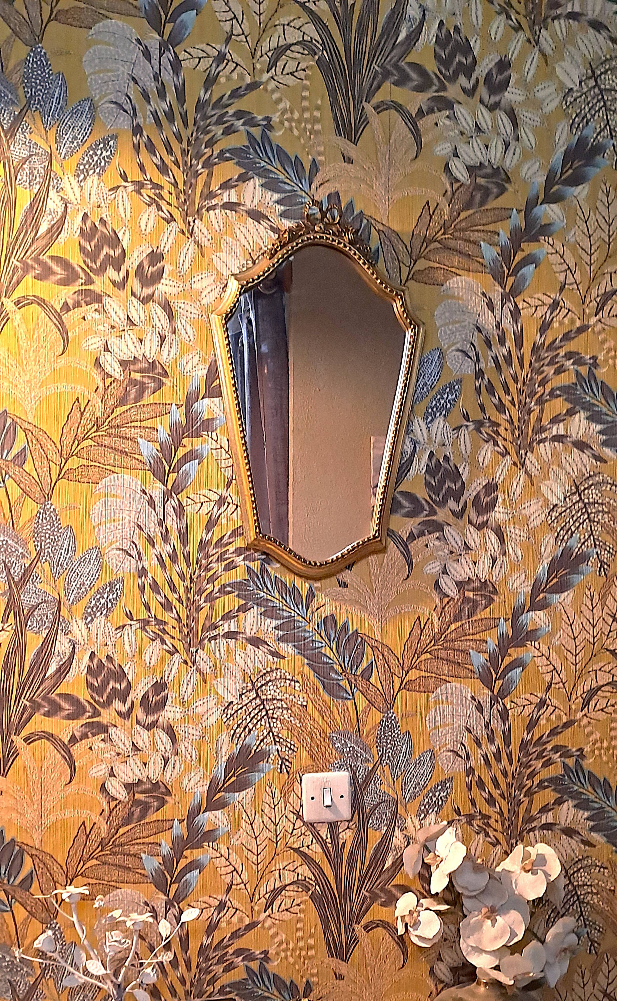 Gilded Mirror XX France Vintage Decoration Classic Gilded Wooden Frame