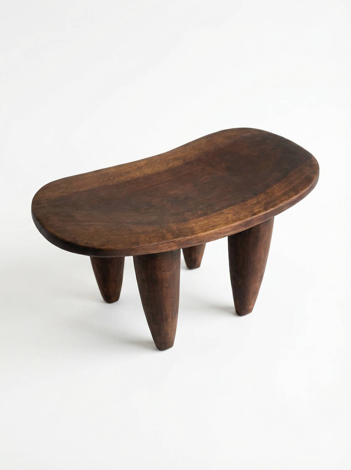 Grand senoufo stool — royal l26 in solid wood n1 - scu piece