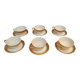 6 cups and saucers in porcelain